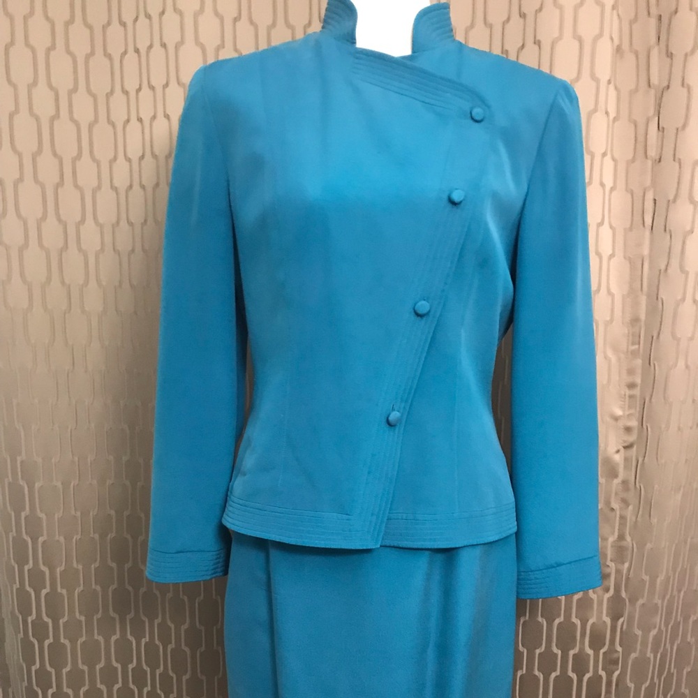 2 piece silk skirt outfit